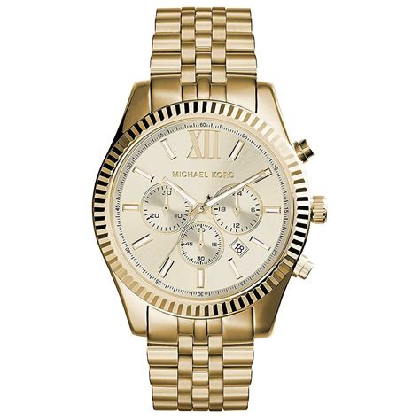 michael kors lexington unisex chronograph|Michael Kors gold tone.